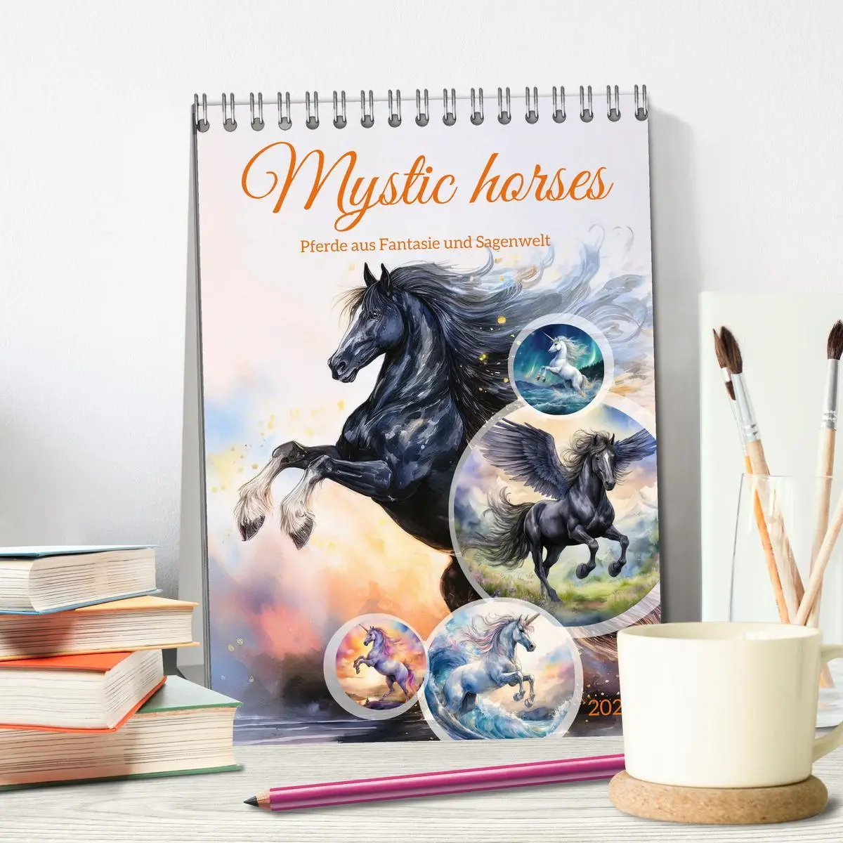 Bild: 9783457646144 | Mystic horses - Pferde aus Fantasie und Sagenwelt (Tischkalender...