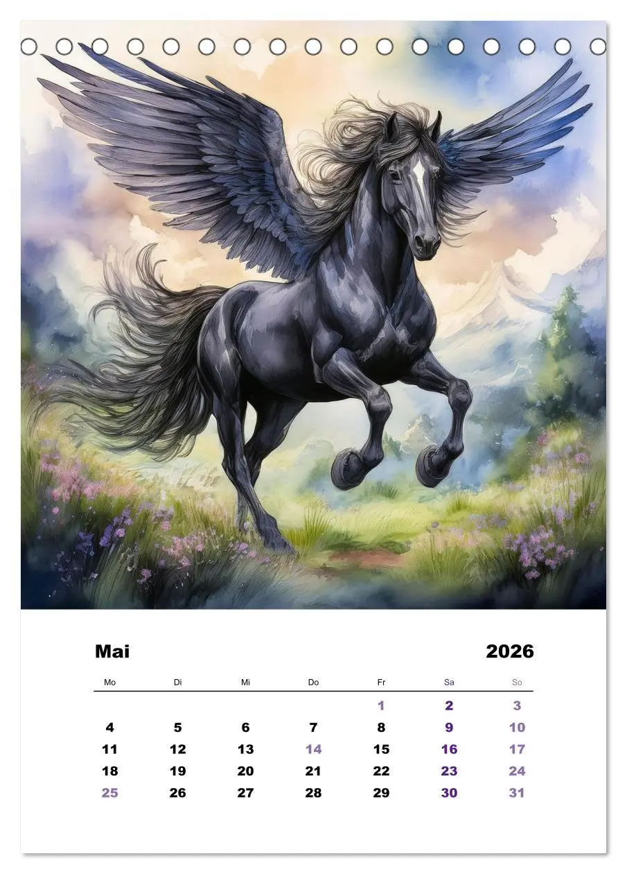 Bild: 9783457646144 | Mystic horses - Pferde aus Fantasie und Sagenwelt (Tischkalender...