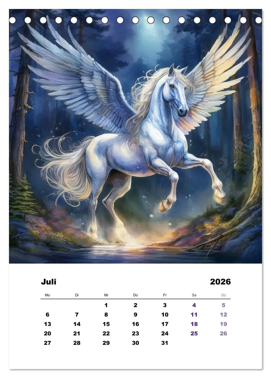 Bild: 9783457646144 | Mystic horses - Pferde aus Fantasie und Sagenwelt (Tischkalender...
