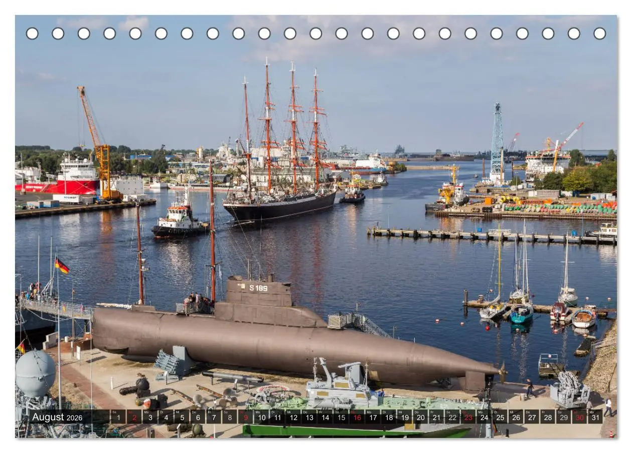 Bild: 9783516116144 | Wilhelmshaven maritim (Tischkalender 2026 DIN A5 quer), CALVENDO...