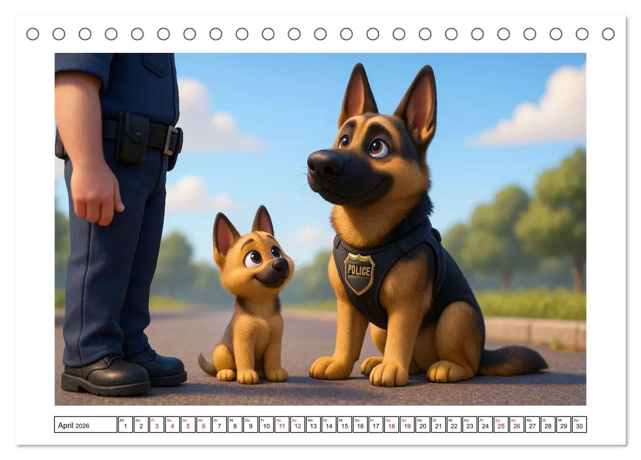 Bild: 9783516596144 | Schäferhund im fröhlichen Dienst (Tischkalender 2026 DIN A5 quer),...