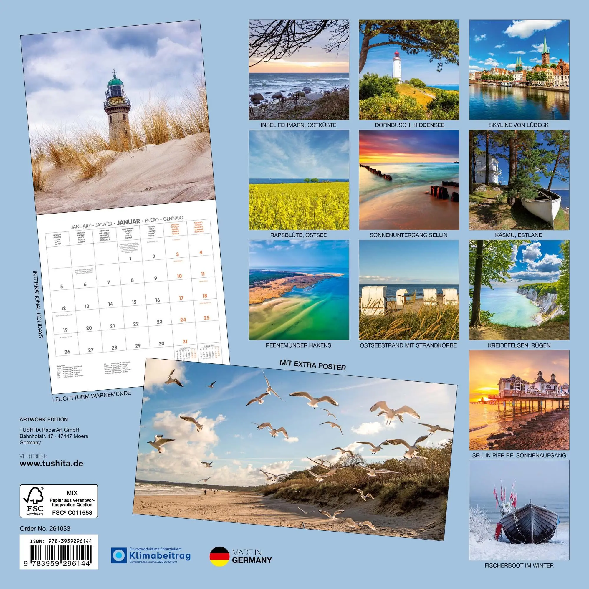 Rückseite: 9783959296144 | Ostsee/Baltic Sea 2026 | Kalender 2026 | Kalender | Artwork Edition
