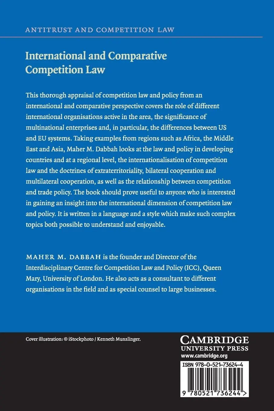 Rückseite: 9780521736244 | International and Comparative Competition Law | Maher M. Dabbah | Buch