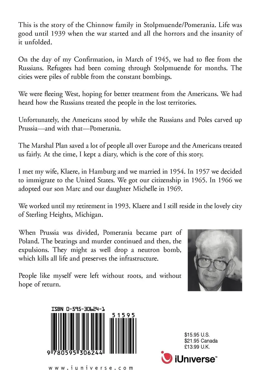 Rückseite: 9780595306244 | Pomerania | Heinz Chinnow | Taschenbuch | Kartoniert / Broschiert