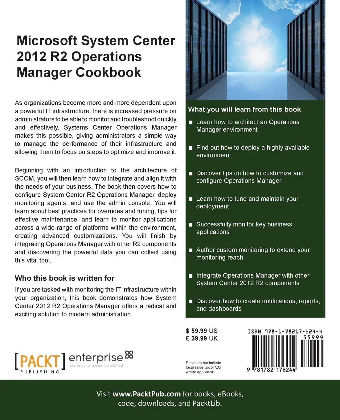Rückseite: 9781782176244 | System Center 2012 R2 Operations Manager Deployment and...