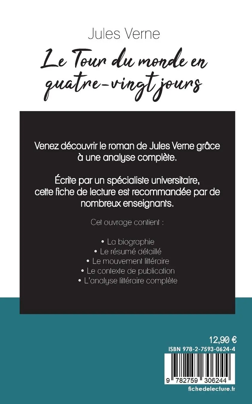Rückseite: 9782759306244 | Le Tour du monde en quatre-vingt jours de Jules Verne (fiche de...