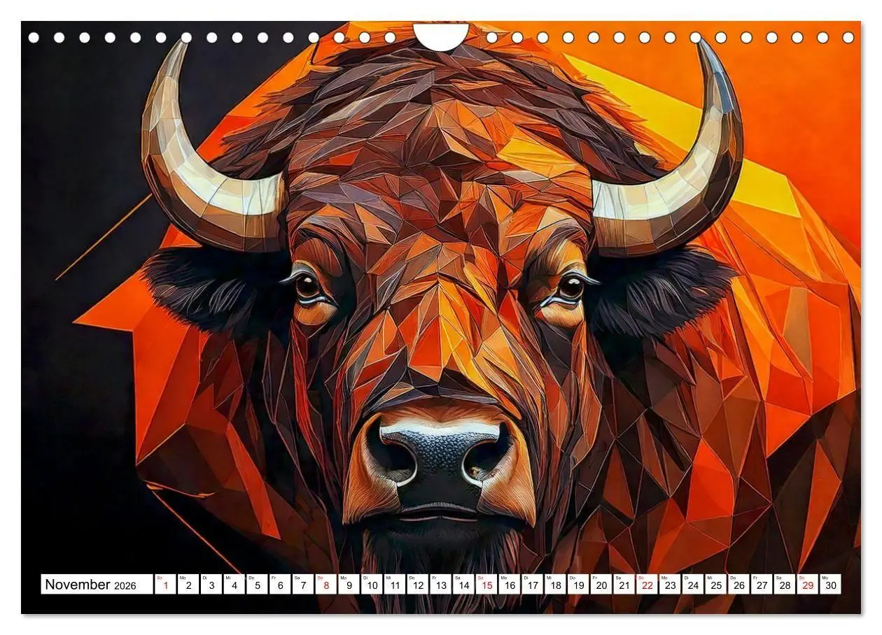 Bild: 9783516726244 | Low Poly Wildlife (Wandkalender 2026 DIN A4 quer), CALVENDO...