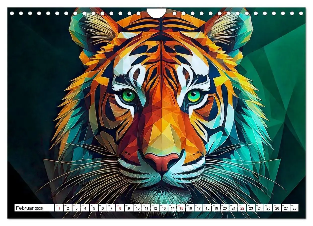 Bild: 9783516726244 | Low Poly Wildlife (Wandkalender 2026 DIN A4 quer), CALVENDO...