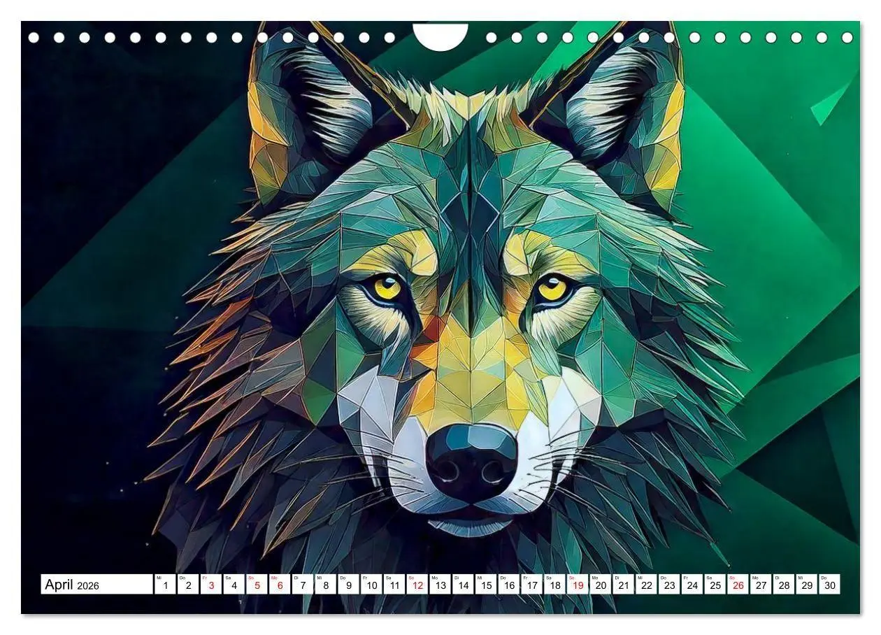 Bild: 9783516726244 | Low Poly Wildlife (Wandkalender 2026 DIN A4 quer), CALVENDO...