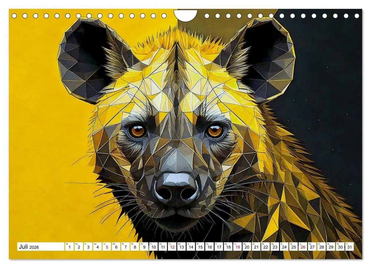 Bild: 9783516726244 | Low Poly Wildlife (Wandkalender 2026 DIN A4 quer), CALVENDO...