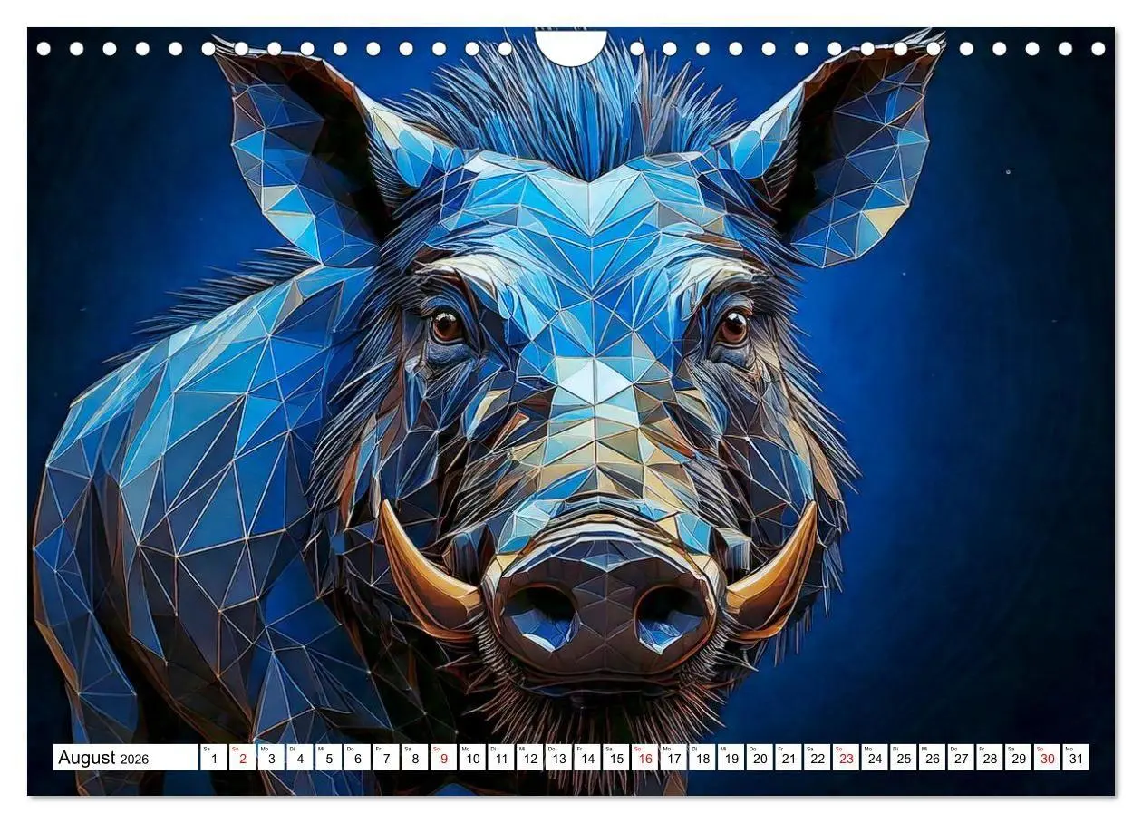 Bild: 9783516726244 | Low Poly Wildlife (Wandkalender 2026 DIN A4 quer), CALVENDO...