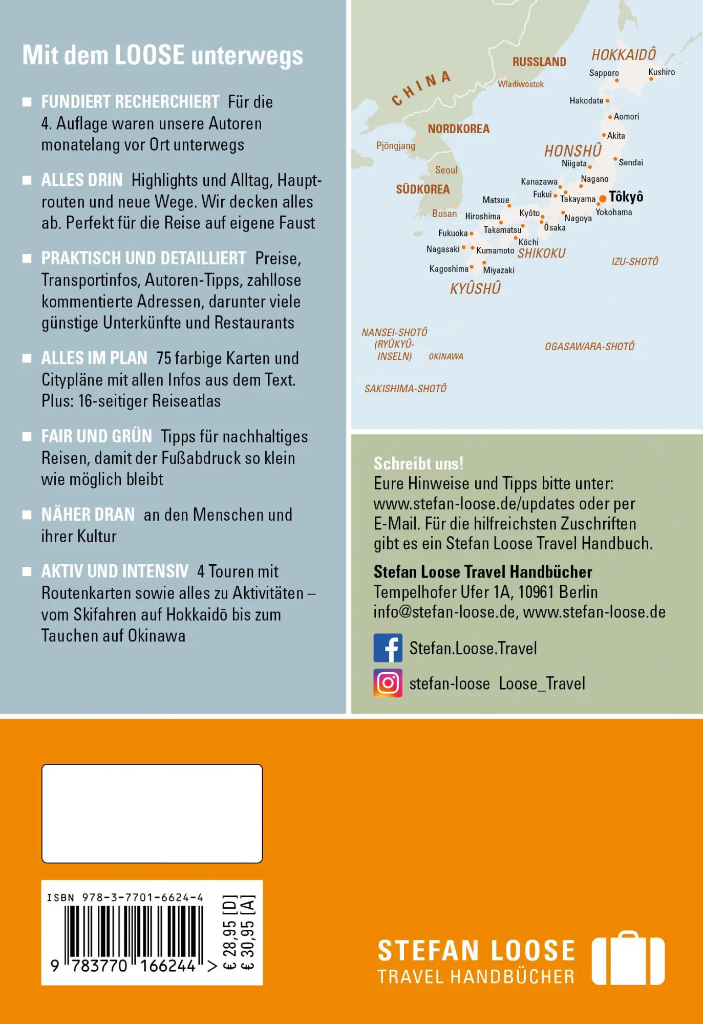 Rückseite: 9783770166244 | Stefan Loose Reiseführer Japan | mit Reiseatlas | Isa Ducke (u. a.)