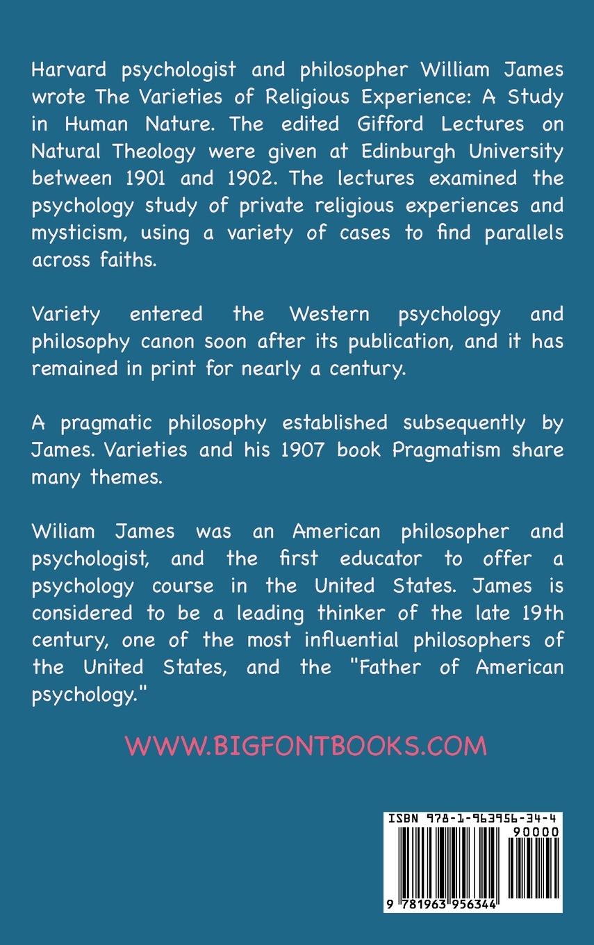 Rückseite: 9781963956344 | The Varieties of Religious Experience | A Study in Human Nature | Buch