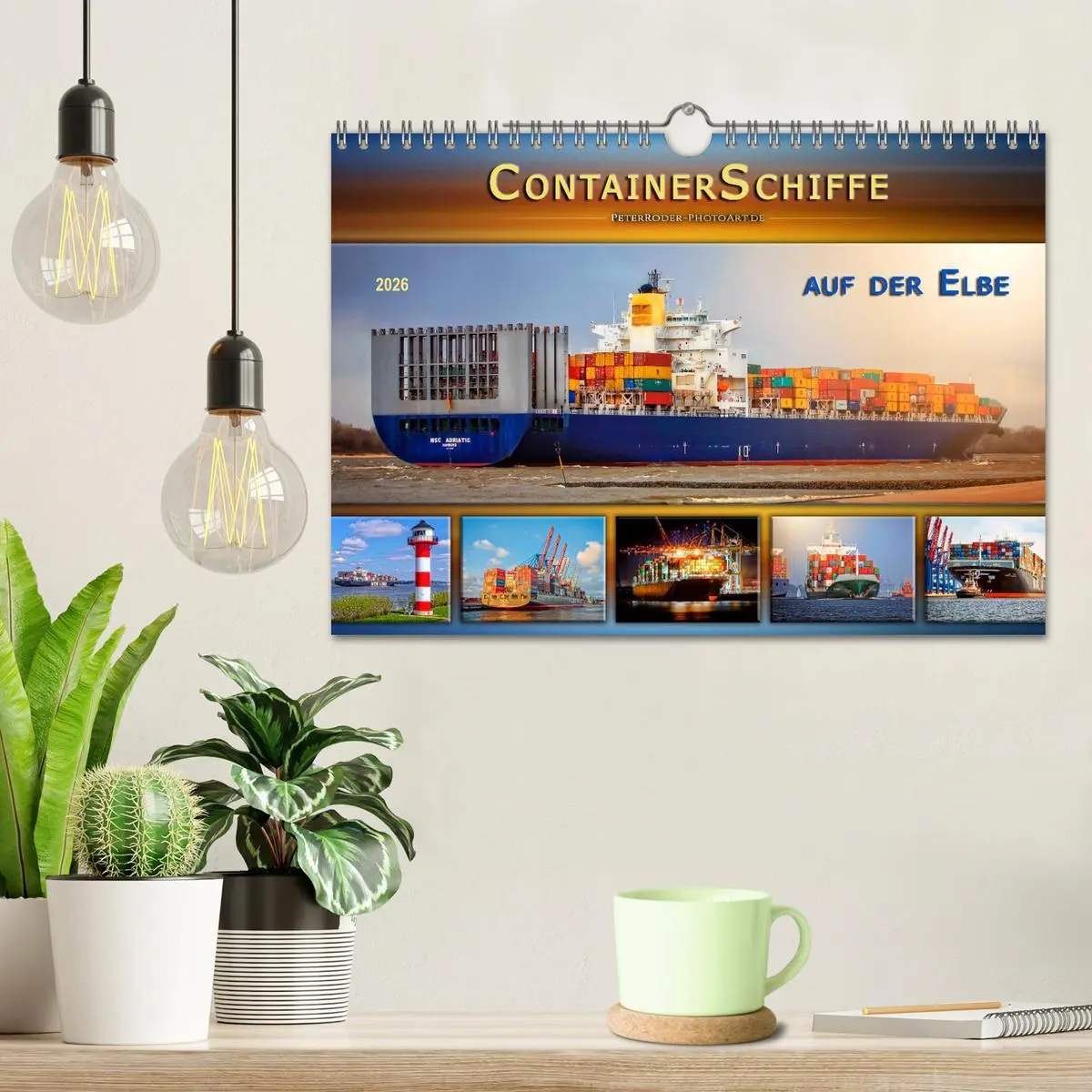 Bild: 9783457866344 | Containerschiffe auf der Elbe (Wandkalender 2026 DIN A4 quer),...