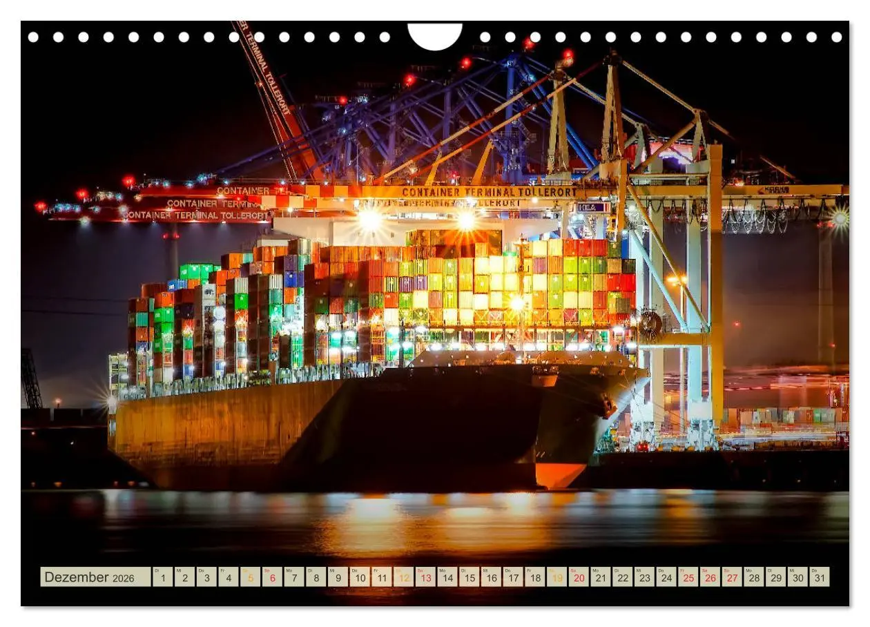 Bild: 9783457866344 | Containerschiffe auf der Elbe (Wandkalender 2026 DIN A4 quer),...