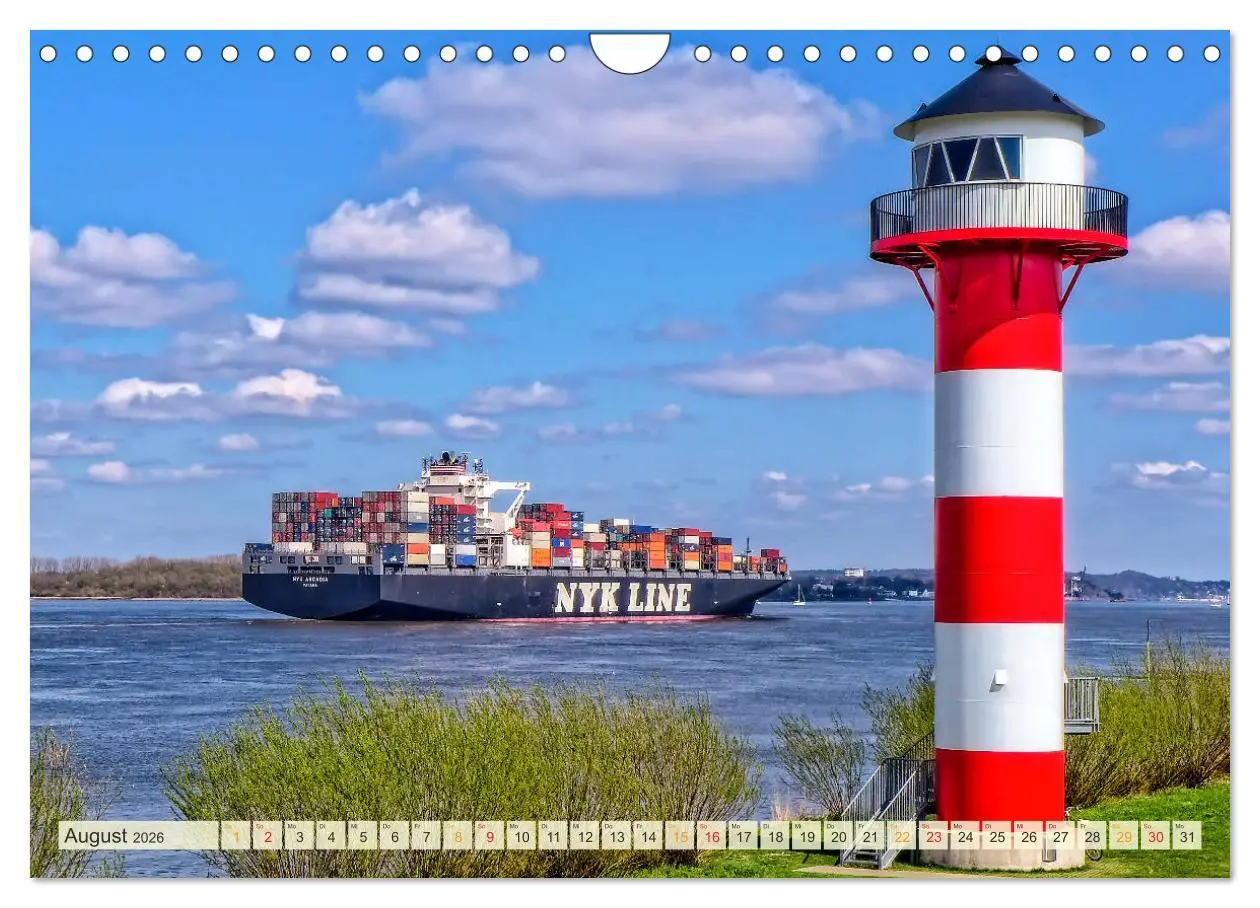 Bild: 9783457866344 | Containerschiffe auf der Elbe (Wandkalender 2026 DIN A4 quer),...