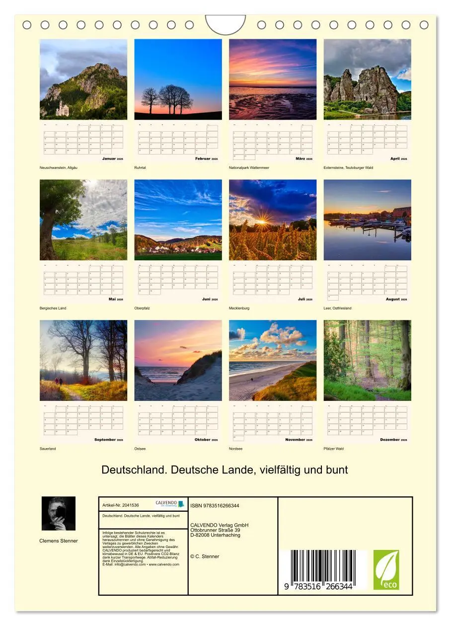 Bild: 9783516266344 | Deutschland. Deutsche Lande, vielfältig und bunt (Wandkalender 2026...
