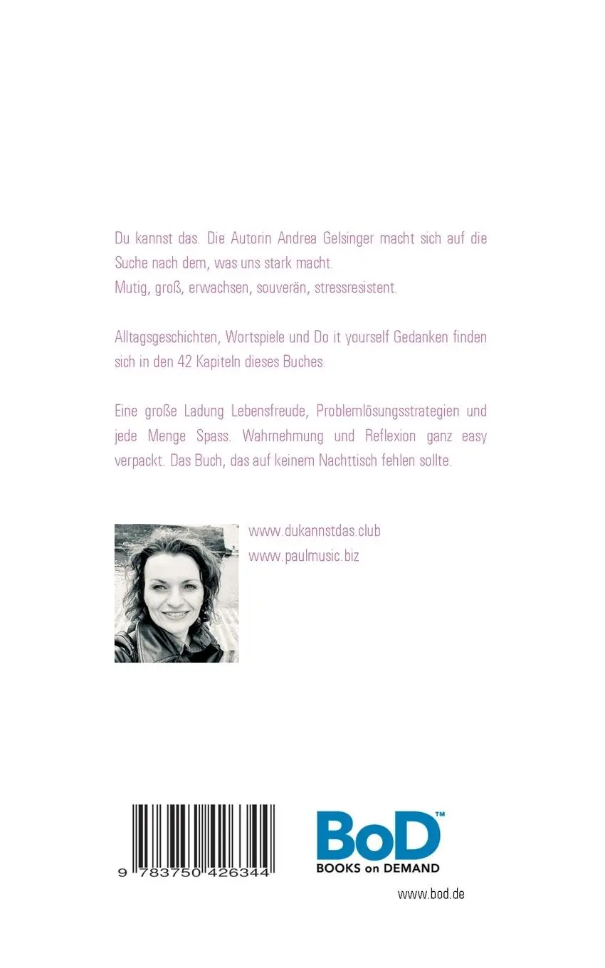 Rückseite: 9783750426344 | Du kannst das - deine Einzigartigkeit macht dich stark | Gelsinger