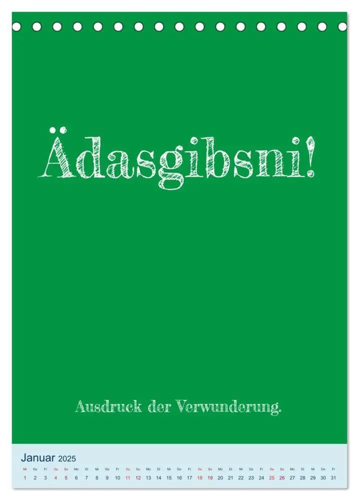 Bild: 9783435906444 | Humorvoller Mundartkalender Sachsen (Tischkalender 2025 DIN A5...
