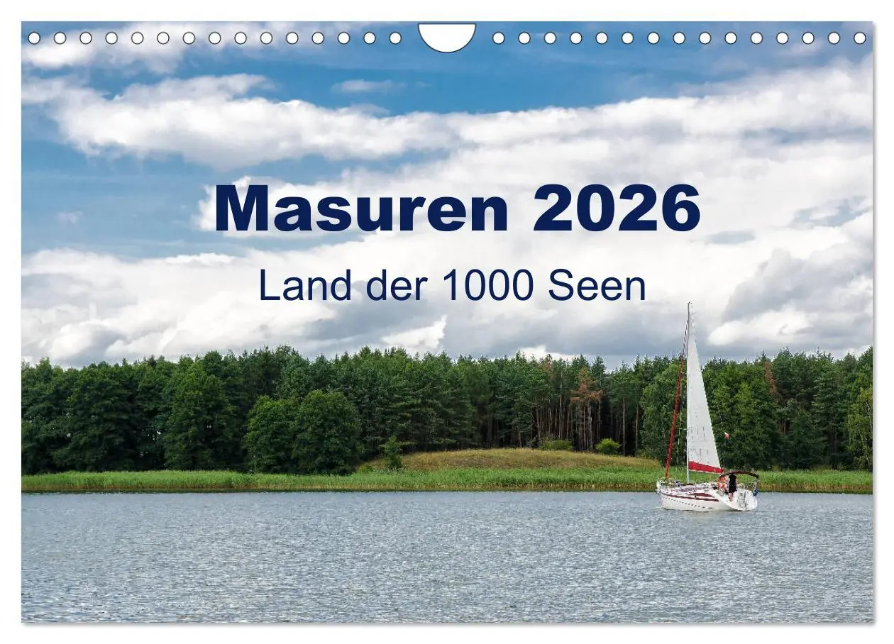 Cover: 9783457926444 | Masuren 2026 - Land der 1000 Seen (Wandkalender 2026 DIN A4 quer),...
