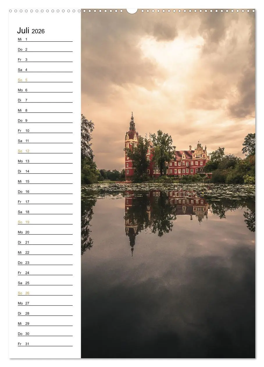 Bild: 9783516326444 | Sachsens Burgen und Schlösser - Beschreibbarer Kalender mit...