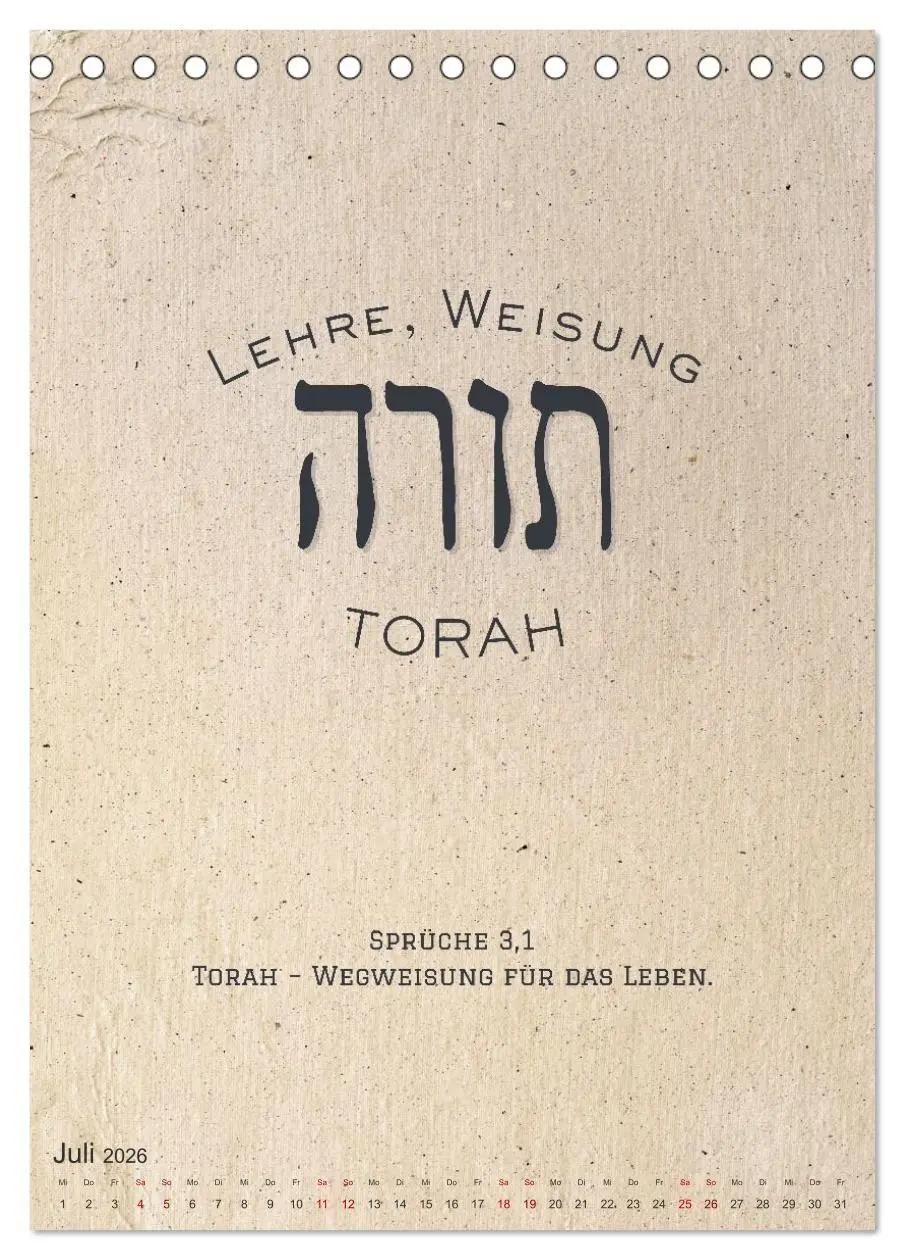 Bild: 9783516706444 | Hebräische Lettern - Worte voller Licht und Weisheit (Tischkalender...