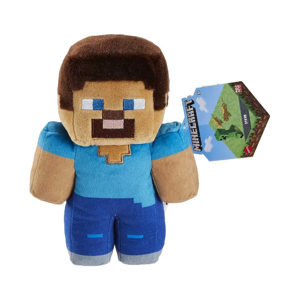 Bild: 194735066544 | Minecraft 8" Basic Plush Steve | Ohne Verpackung mit Anhänger | 2024