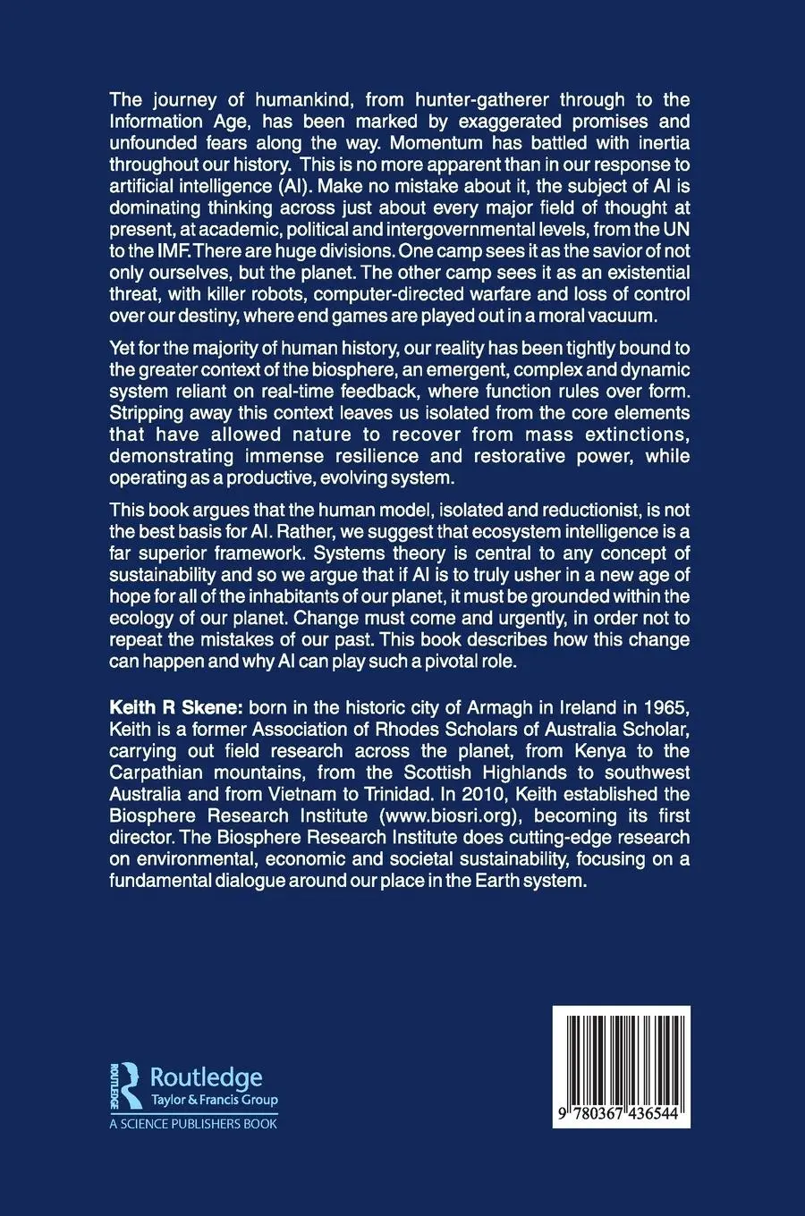 Rückseite: 9780367436544 | Artificial Intelligence and the Environmental Crisis | Skene | Buch