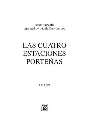 Cover: 9780739086544 | Las Cuatro Estaciones Portenas | Astor Piazzolla | Taschenbuch | 2011