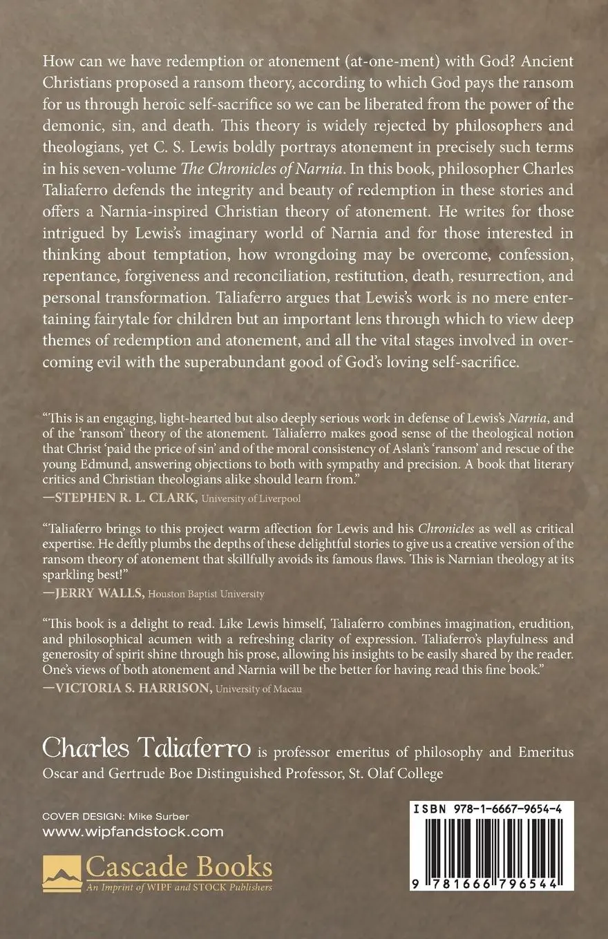 Rückseite: 9781666796544 | A Narnian Vision of the Atonement | Charles Taliaferro | Taschenbuch