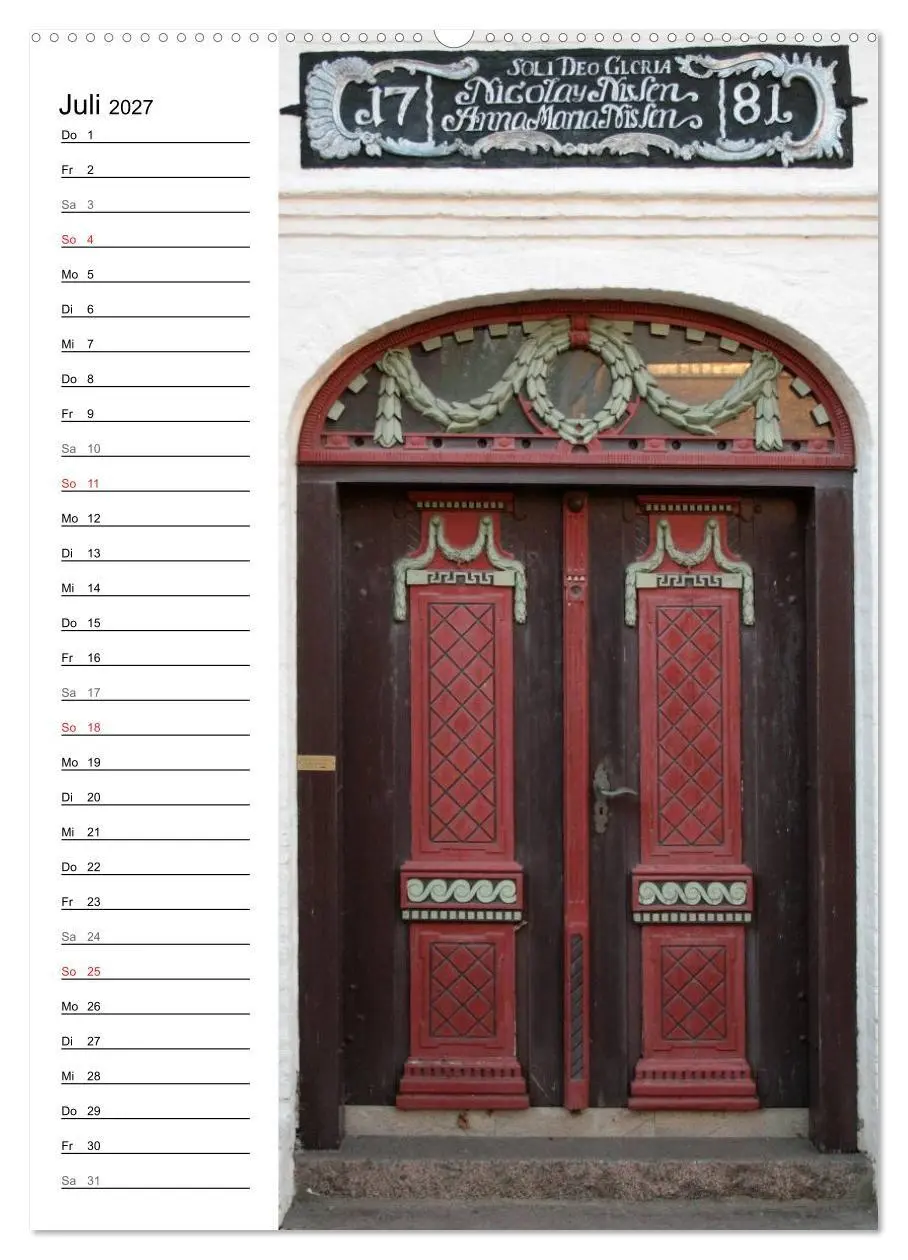 Bild: 9783569956544 | Alte Dänische Türen (hochwertiger Premium Wandkalender 2027 DIN A2...