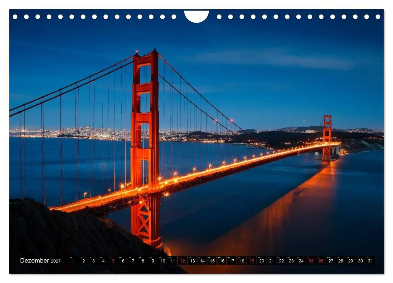 Bild: 9783594156544 | Golden Gate Bridge (Wandkalender 2027 DIN A4 quer), CALVENDO...