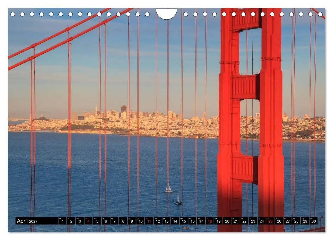 Bild: 9783594156544 | Golden Gate Bridge (Wandkalender 2027 DIN A4 quer), CALVENDO...