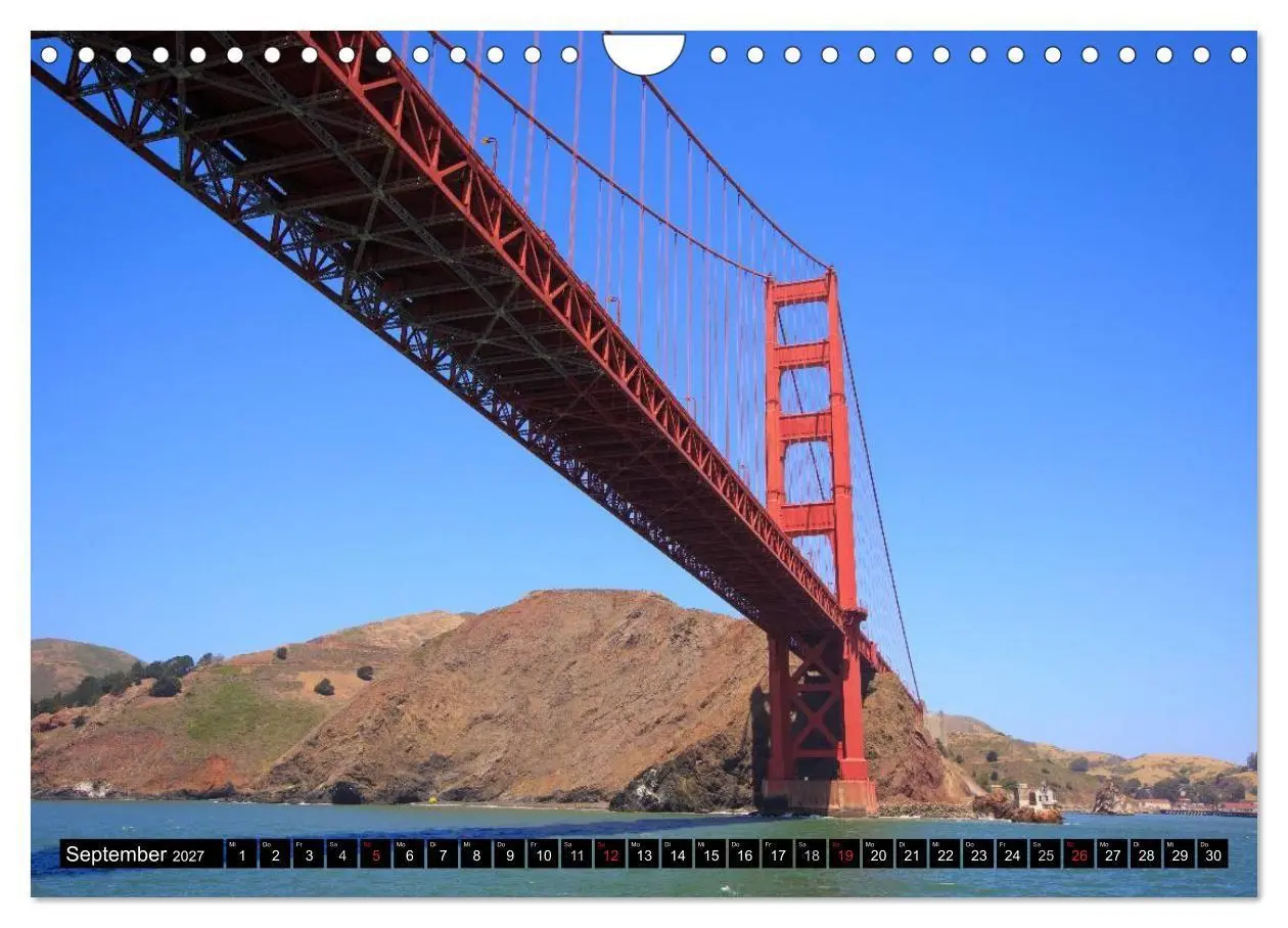 Bild: 9783594156544 | Golden Gate Bridge (Wandkalender 2027 DIN A4 quer), CALVENDO...