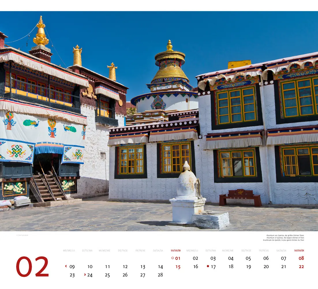 Bild: 9783938916544 | Tibet 2026 | Premium-Wandkalender Großformat 48,5 x 44cm | Schubert