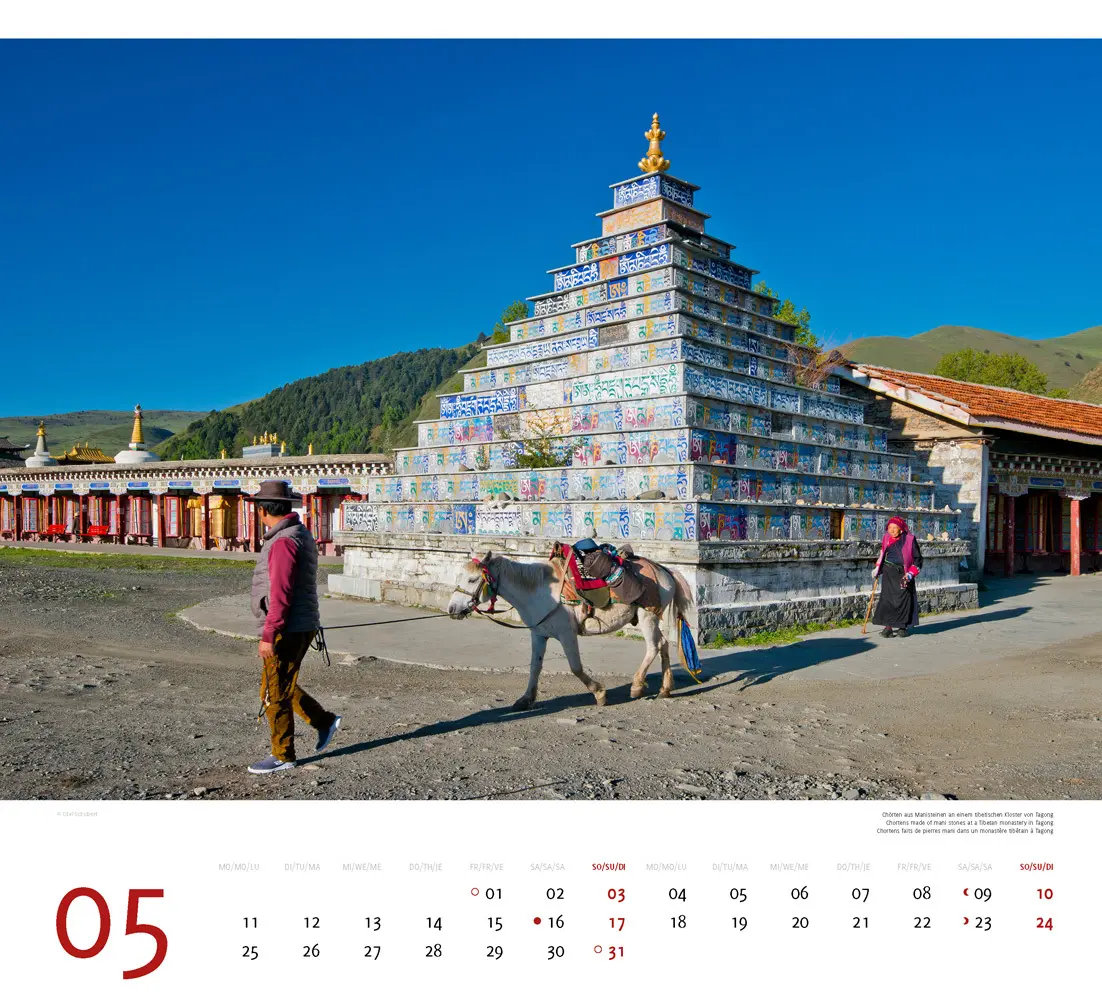 Bild: 9783938916544 | Tibet 2026 | Premium-Wandkalender Großformat 48,5 x 44cm | Schubert