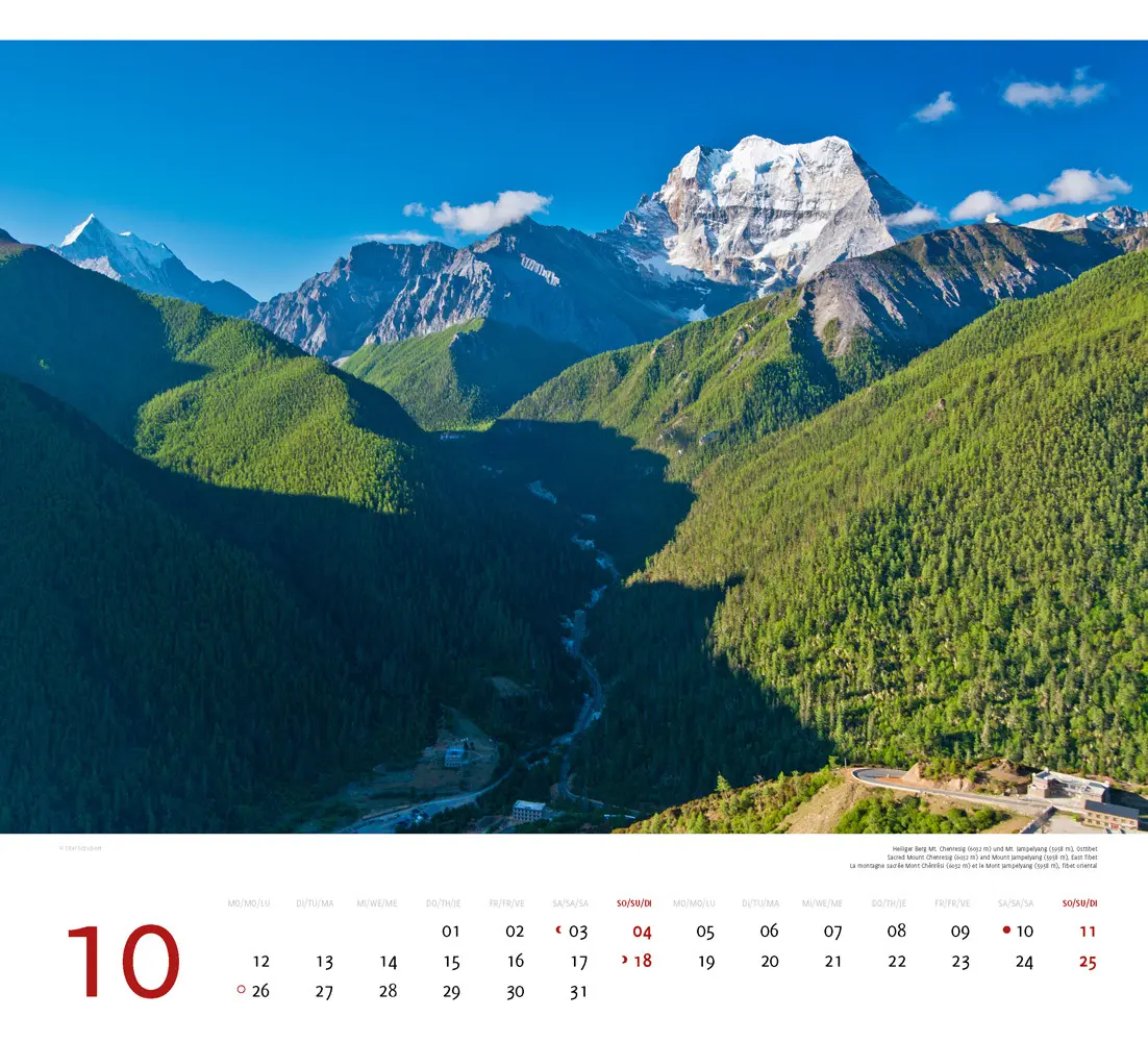 Bild: 9783938916544 | Tibet 2026 | Premium-Wandkalender Großformat 48,5 x 44cm | Schubert