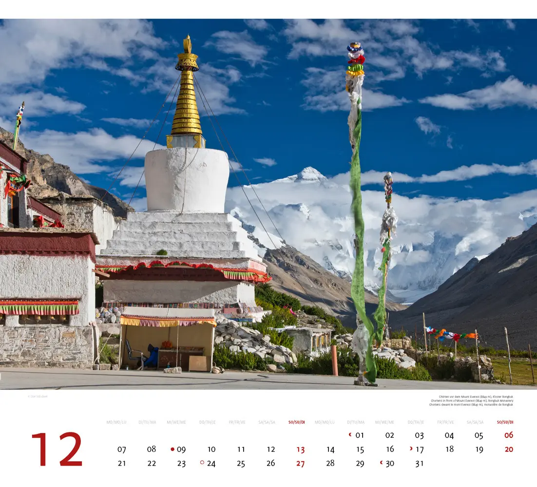 Bild: 9783938916544 | Tibet 2026 | Premium-Wandkalender Großformat 48,5 x 44cm | Schubert