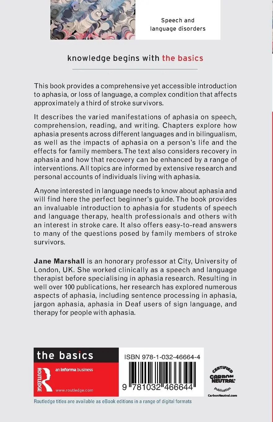 Rückseite: 9781032466644 | Aphasia | The Basics | Jane Marshall | Taschenbuch | Englisch | 2024