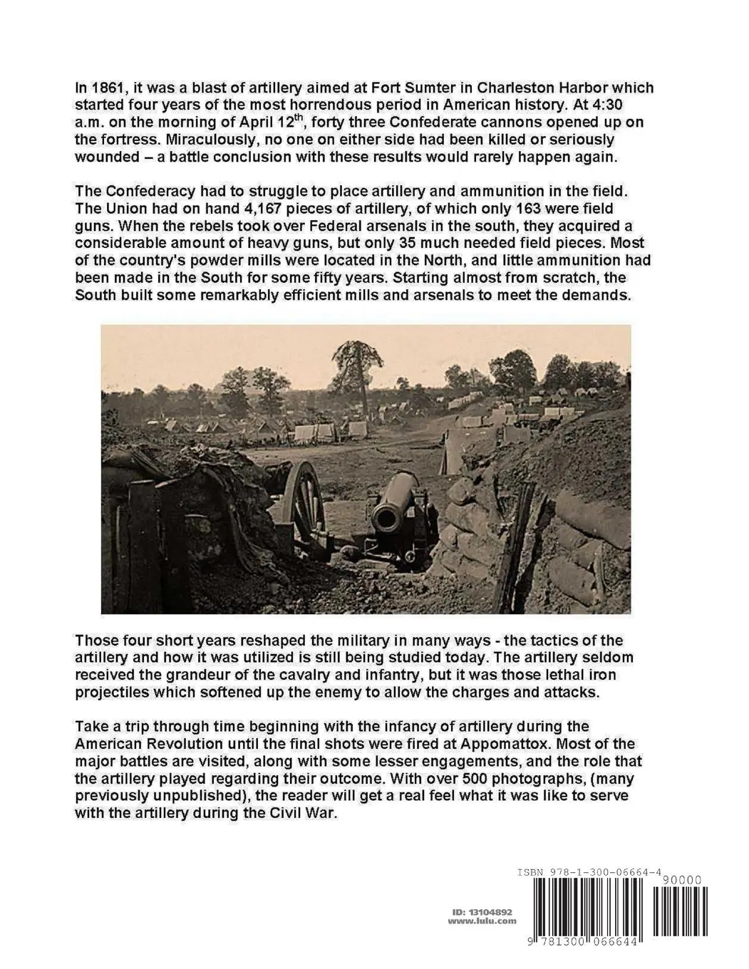 Rückseite: 9781300066644 | Civil War Artillery - A Pictorial Introduction | Robert Jones | Buch