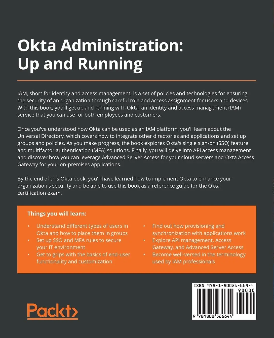 Rückseite: 9781800566644 | Okta Administration | Lovisa Stenbäcken Stjernlöf (u. a.) | Buch