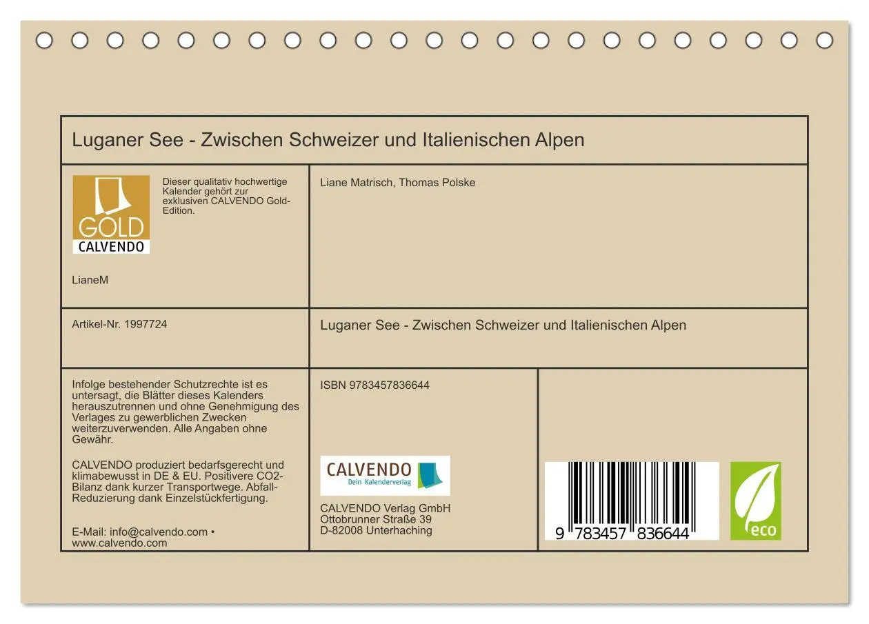 Bild: 9783457836644 | Luganer See - Zwischen Schweizer und Italienischen Alpen...