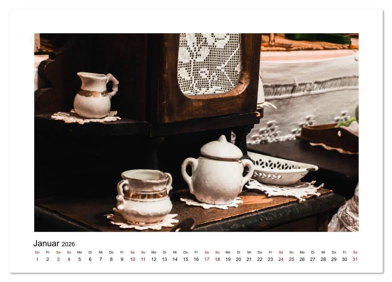 Bild: 9783516236644 | Altes Puppengeschirr (Wandkalender 2026 DIN A4 quer), CALVENDO...