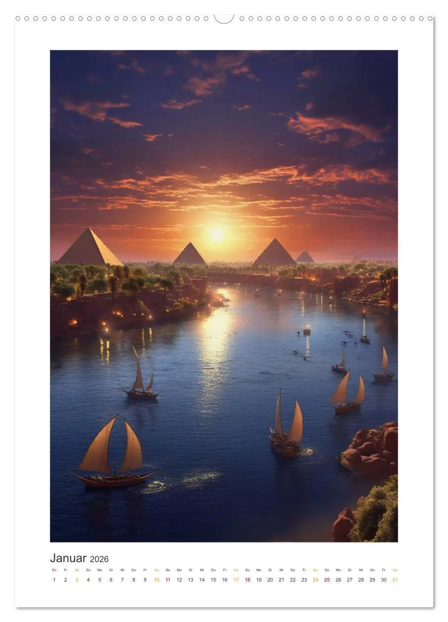 Bild: 9783516306644 | Im alten Ägypten (Wandkalender 2026 DIN A2 hoch), CALVENDO...