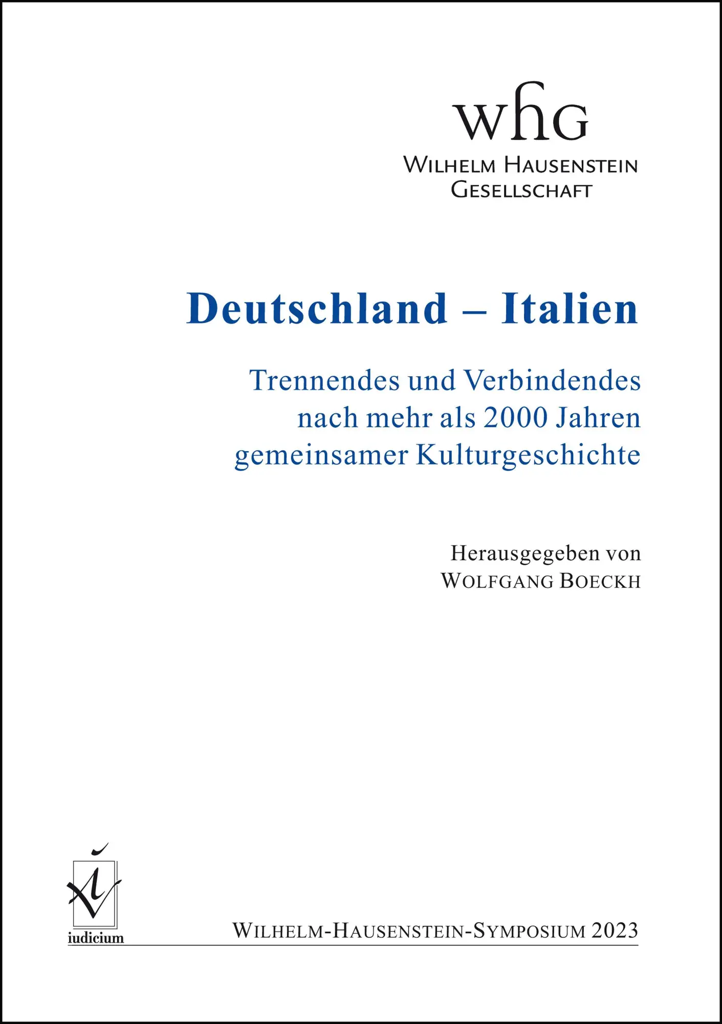 Cover: 9783862056644 | Deutschland - Italien | Wolfgang Boeckh | Taschenbuch | 185 S. | 2024
