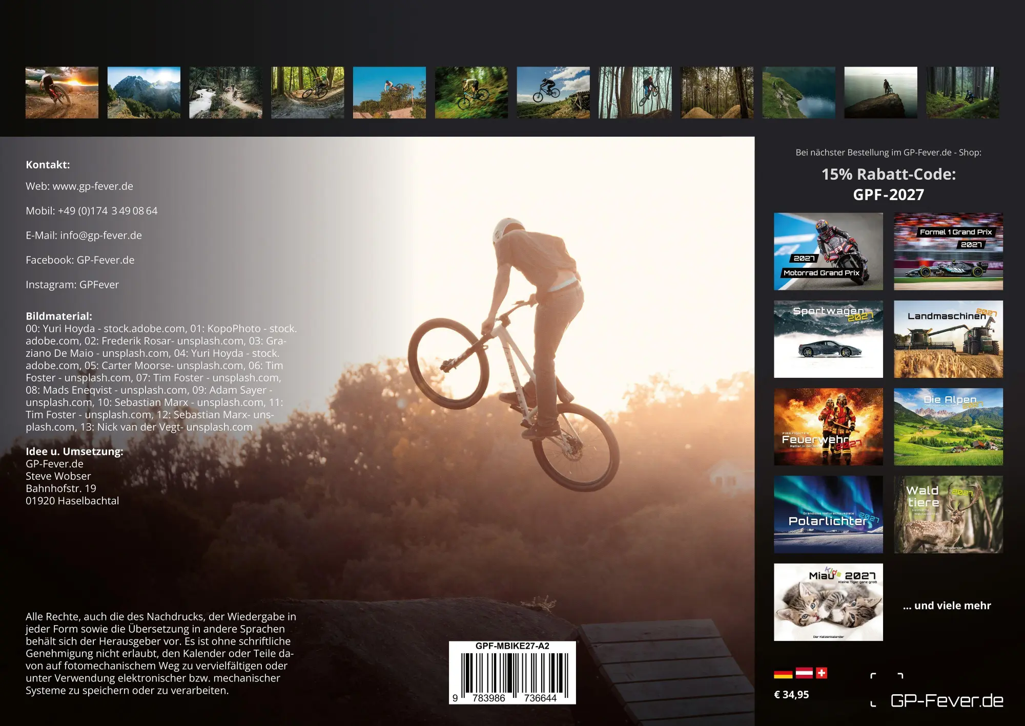 Bild: 9783986736644 | MTB Mountainbike - 2027 - Kalender DIN A2 | GP-Fever. de | Kalender