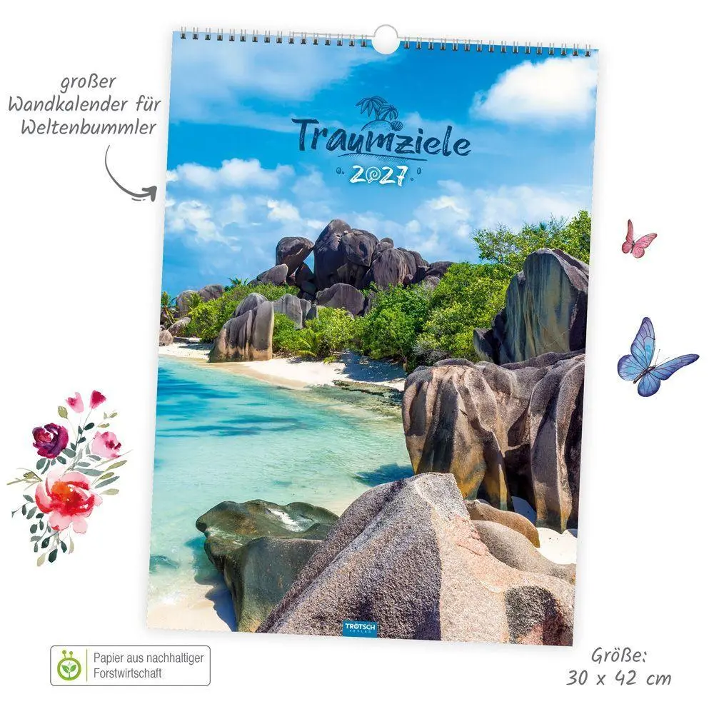 Bild: 9783988026644 | TRÖTSCH - Großbildkalender Traumziele 2027 | Wandkalender | KG | 24 S.