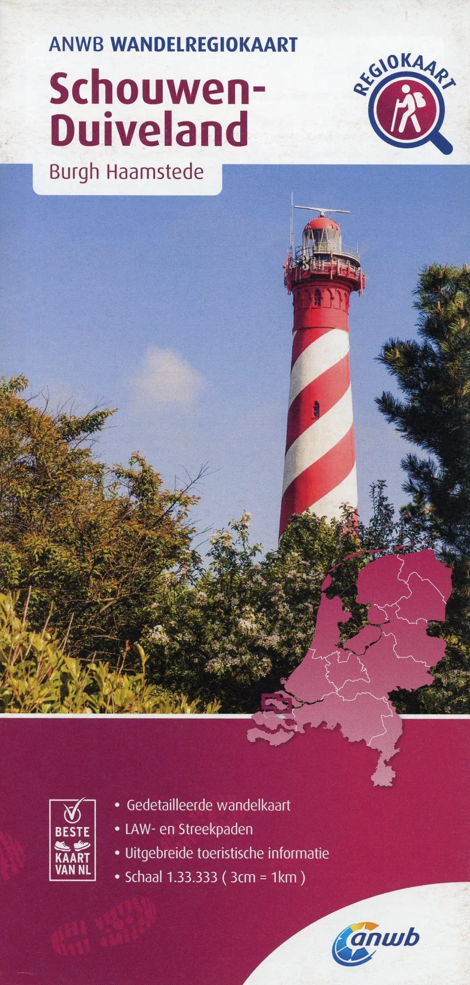 Cover: 9789018046644 | Schouwen-Duiveland (Burgh Haamstede) 1:33 000 | Wandelregiokaart