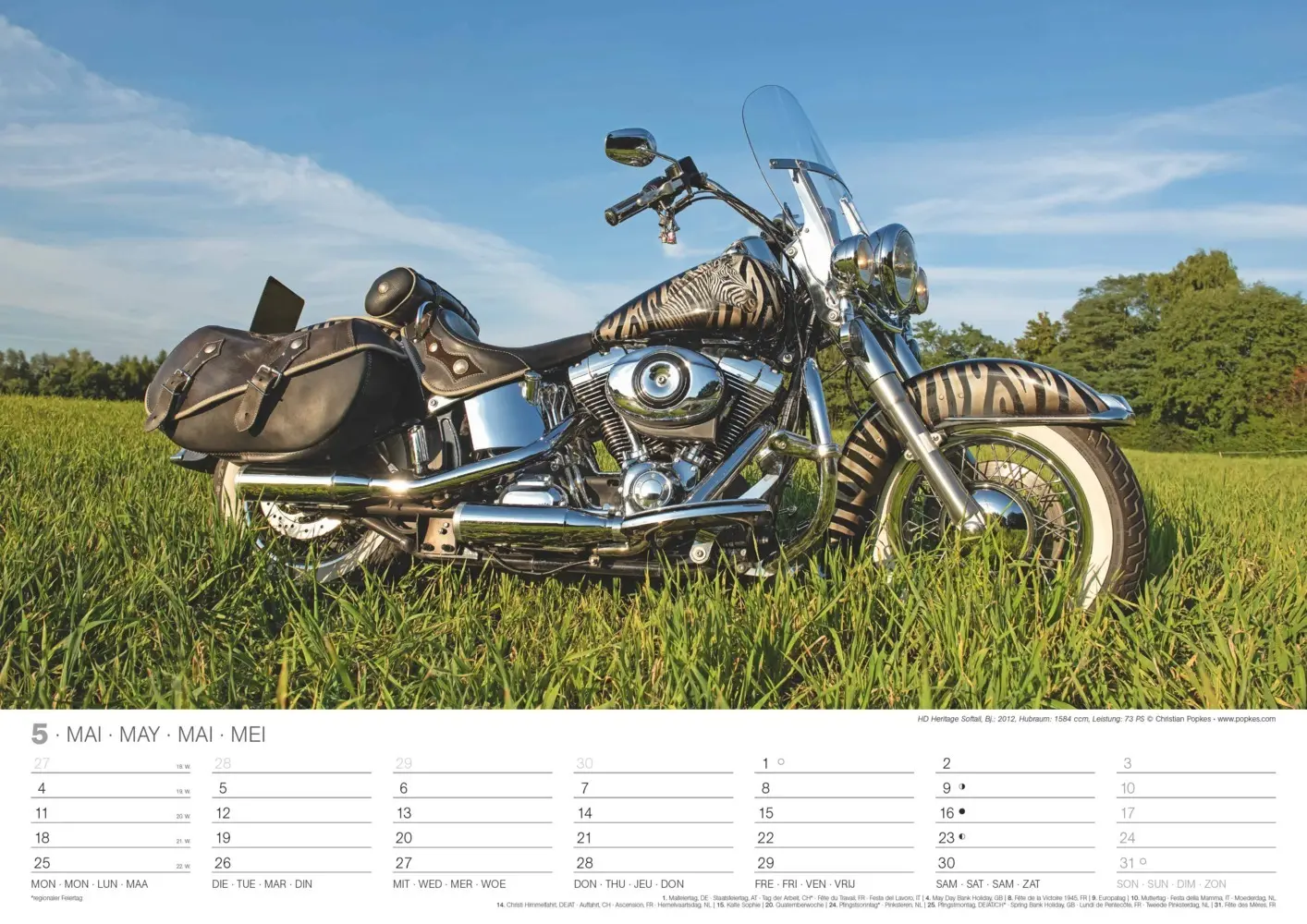 Bild: 4069095006744 | N Neumann - Harleys 2026 - Wandkalender A3 (42x30 cm) mit 12...