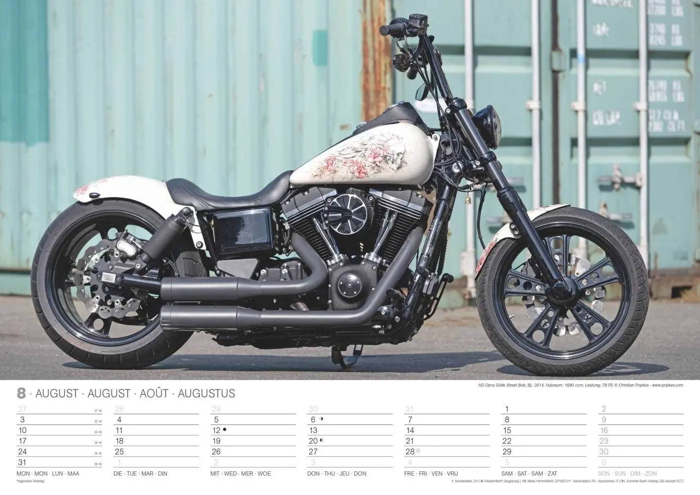 Bild: 4069095006744 | N Neumann - Harleys 2026 - Wandkalender A3 (42x30 cm) mit 12...